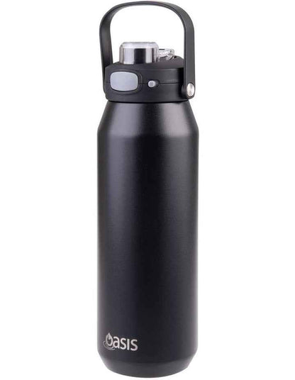 Ceramic Lined Stainless Steel Triple Wall Insulated Capri Drink Bottle in Black