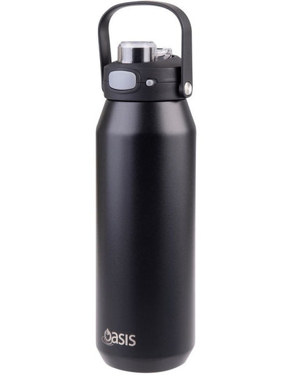 Ceramic Lined Stainless Steel Triple Wall Insulated Capri Drink Bottle in Black