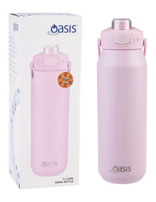 Ceramic Lined Stainless Steel Triple Wall Insulated Capri Drink Bottle in Pink