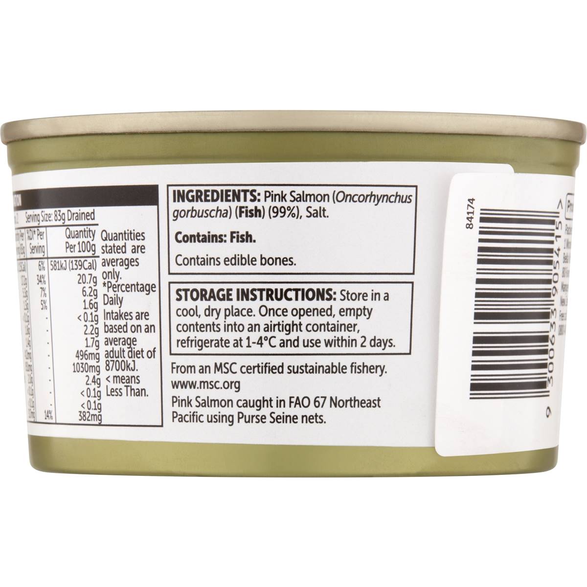Woolworths Pink Salmon 210g