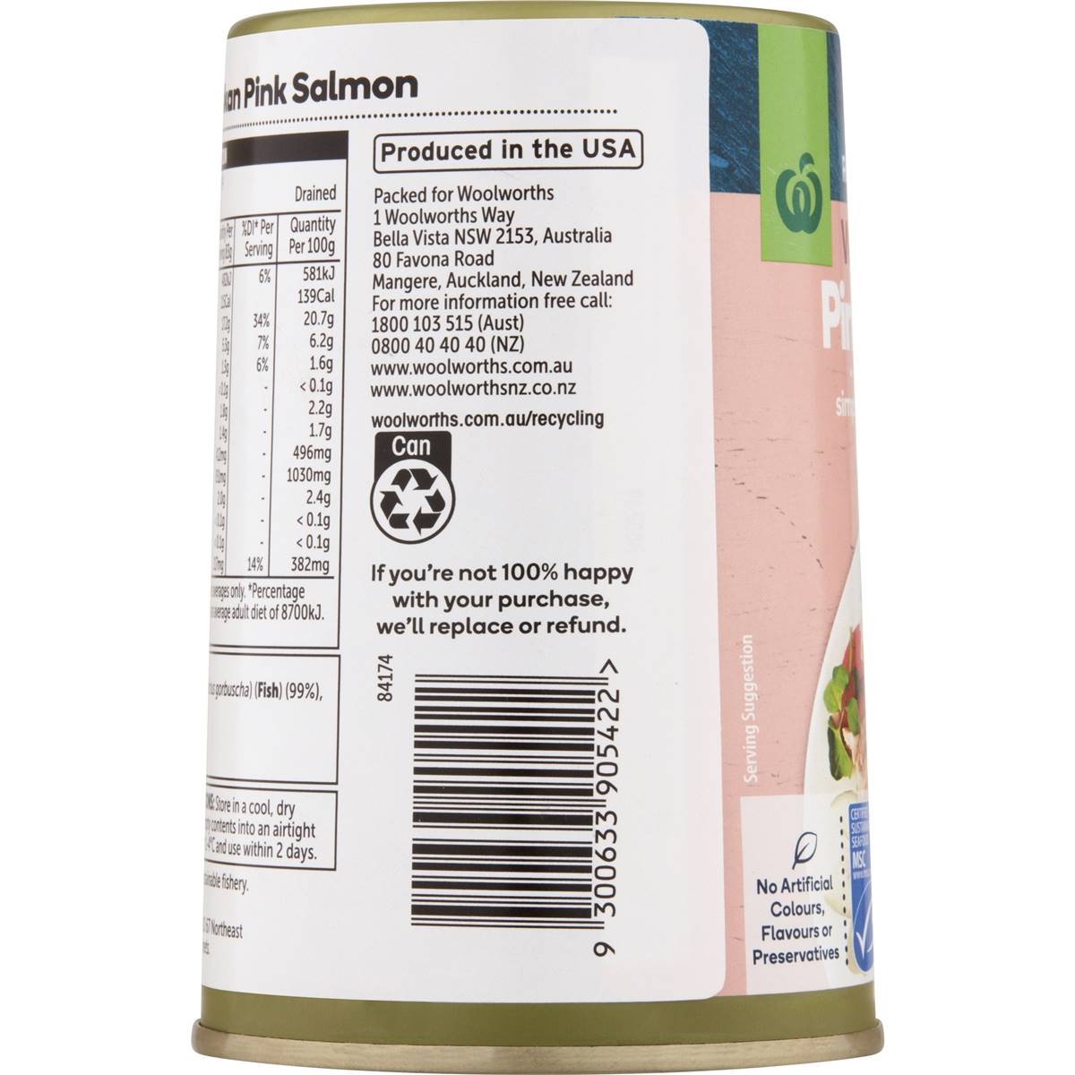 Woolworths Salmon Pink 415g