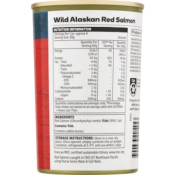 Woolworths Wild Alaskan Red Salmon 415g