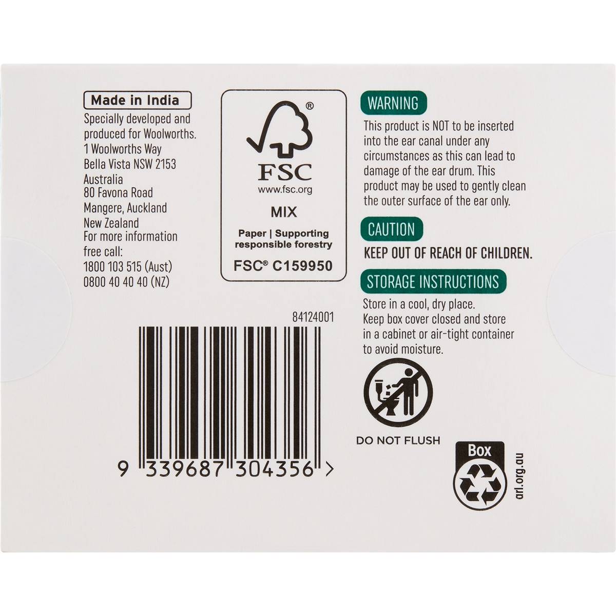 Help@Hand Cotton Tips No Plastic Stems 200 Pack