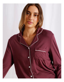 Pure Comfort Long PJ Set in Plum