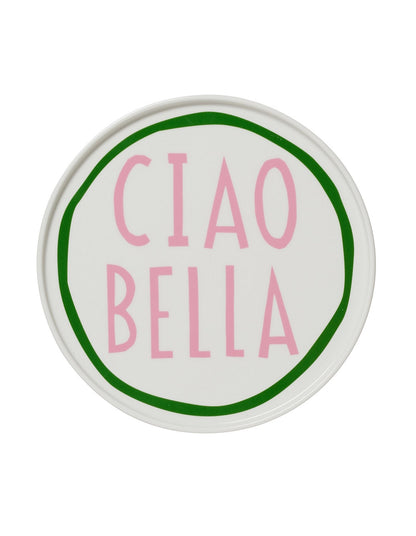 Ciao Bella 25cm New Bone China Dinner Plate Pink Green Print
