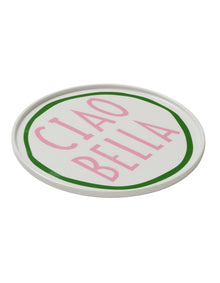 Ciao Bella 25cm New Bone China Dinner Plate Pink Green Print