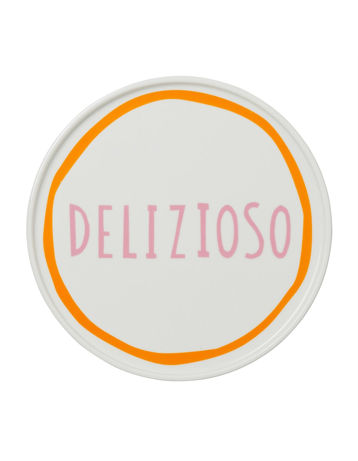 Delizioso 25cm New Bone China Dinner Plate White Print