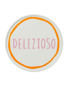 Delizioso 25cm New Bone China Dinner Plate White Print