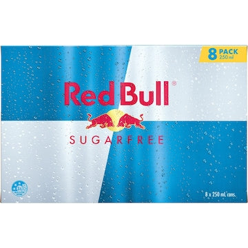 Red Bull Energy Drink Sugar Free Cans 250mL x 8 pack