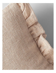 Ruffle Linen Cushion in Shell