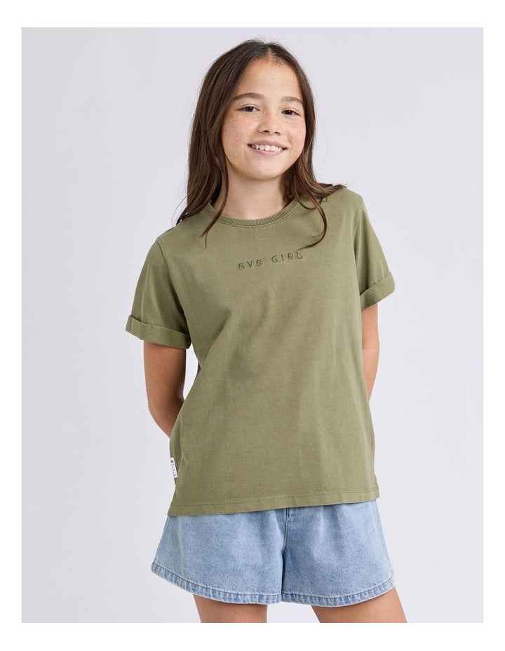 Washed Tee (8-16 Years) in Khaki