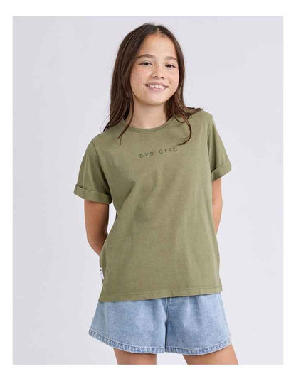 Washed Tee (8-16 Years) in Khaki