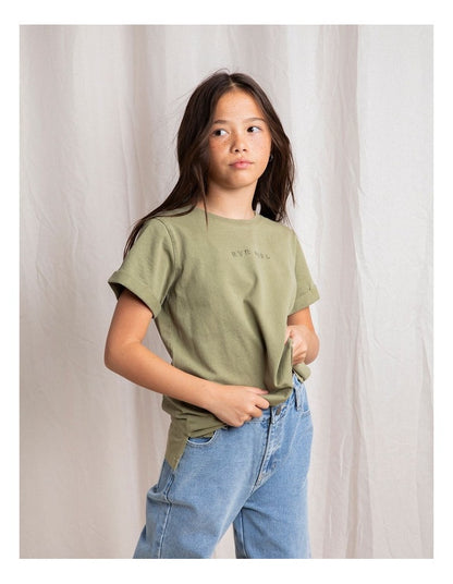 Washed Tee (8-16 Years) in Khaki