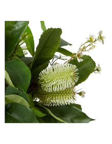Banksia Spray Alma Vase in White