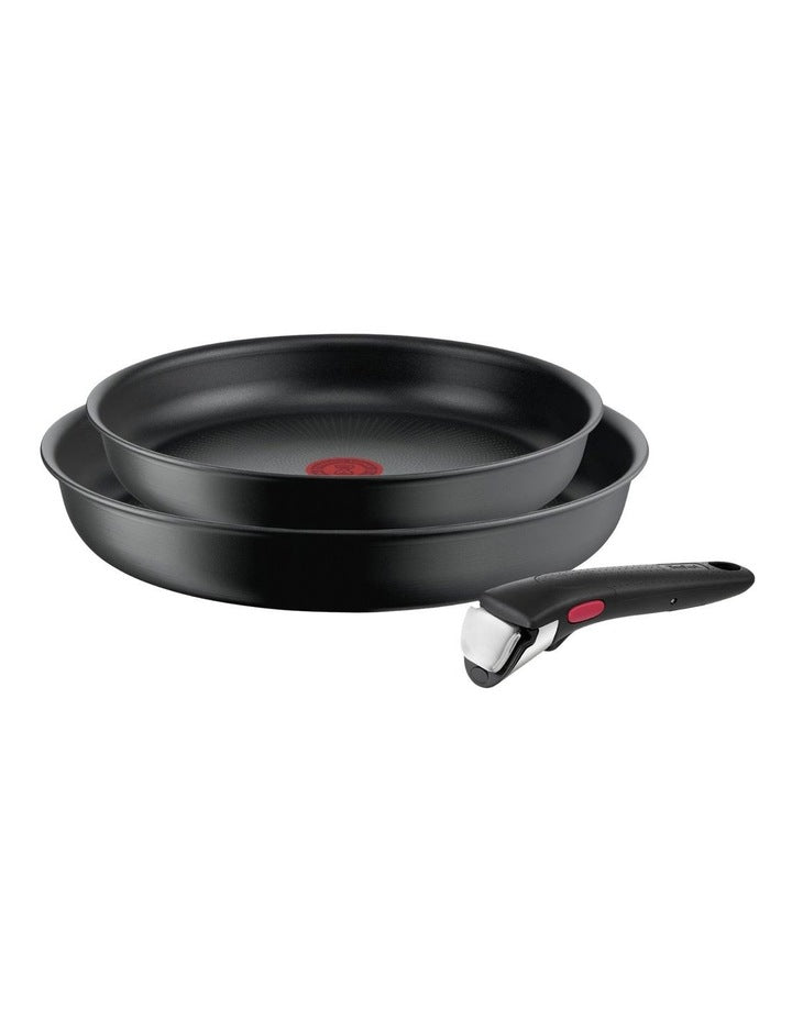 Ingenio Ultimate Induction Non-stick Frypan Set 3 Piece 22/26cm in Black