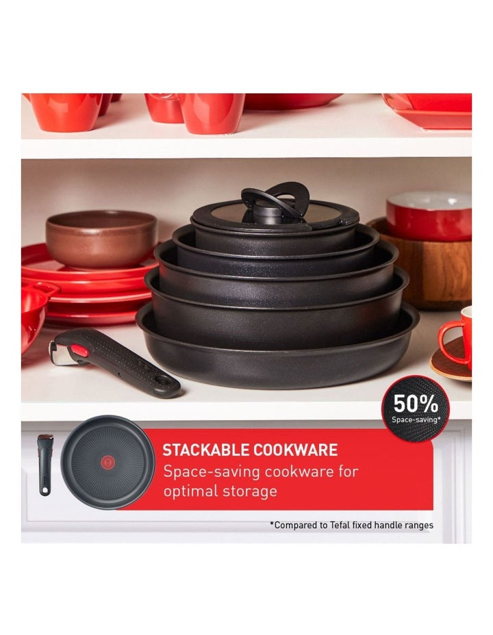Ingenio Ultimate Induction Non-stick Frypan Set 3 Piece 22/26cm in Black