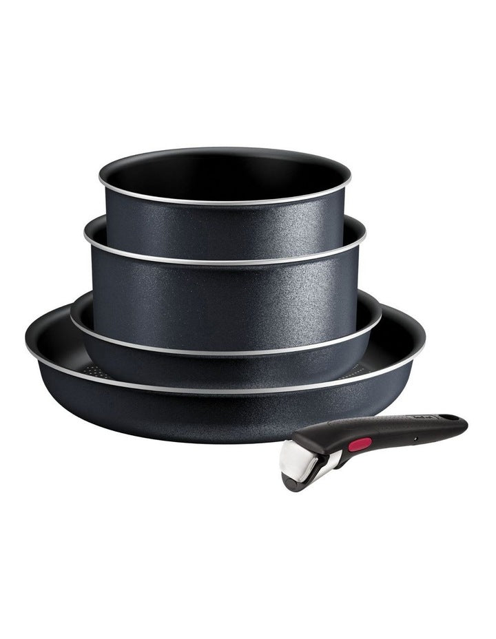 Ingenio So'Light Induction Non-Stick Cookware Set 5 Piece in Grey Twinkle