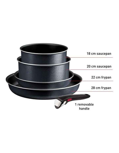 Ingenio So'Light Induction Non-Stick Cookware Set 5 Piece in Grey Twinkle