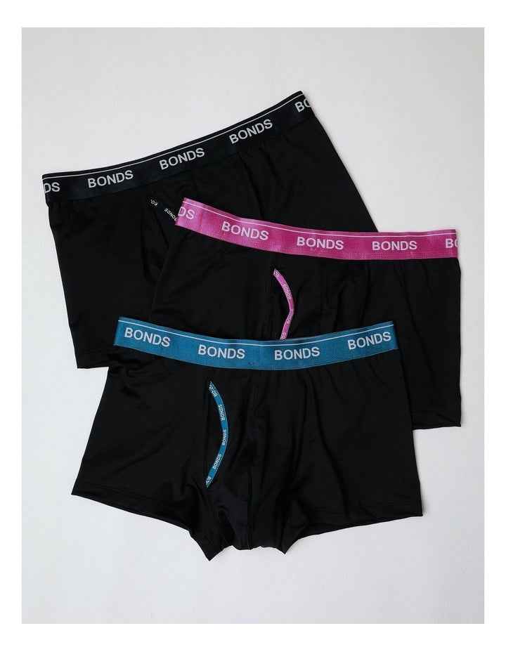 Guyfront Microfibre Trunk 3 Pack in Black