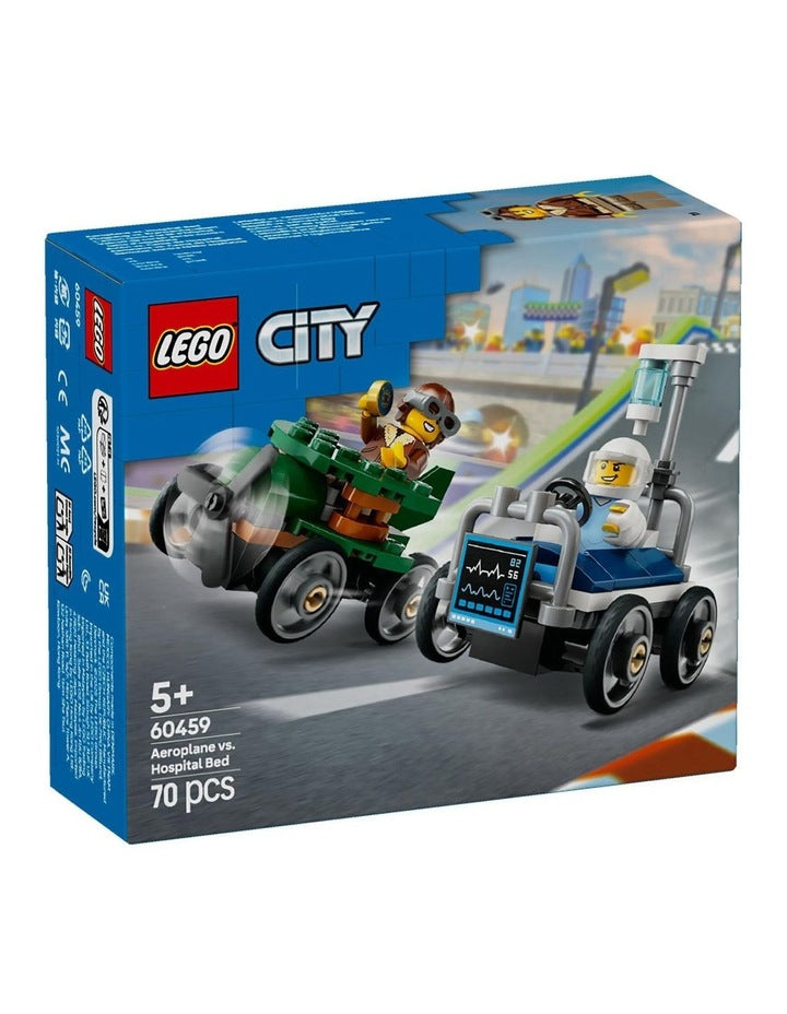 City Airplane Vs. Hospital Bed Race Car Pack 60459