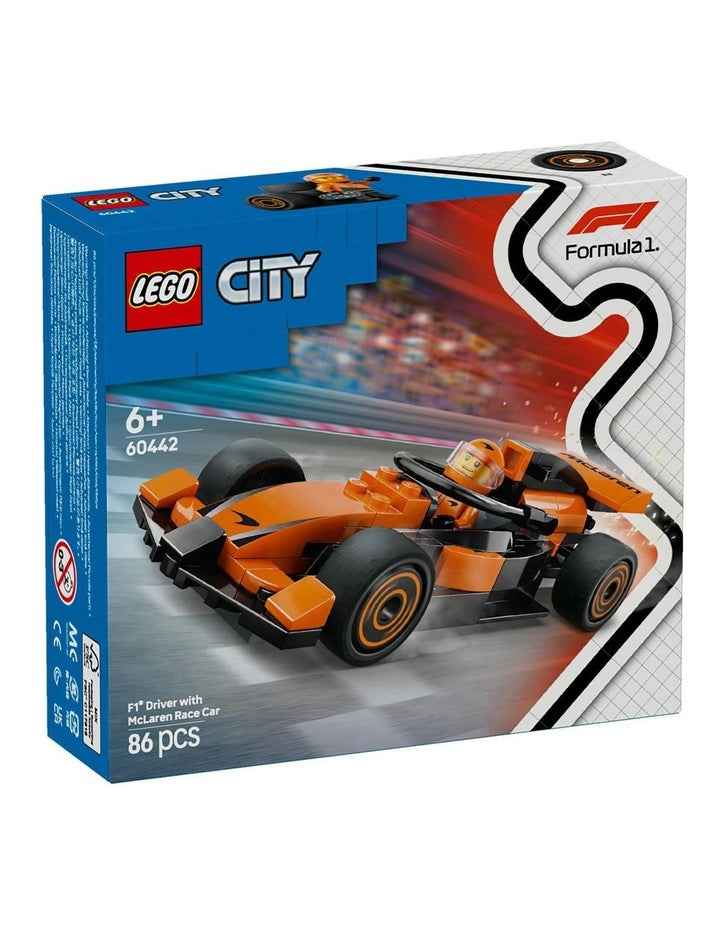 City F1 Driver With McLaren Race Car 60442 Set