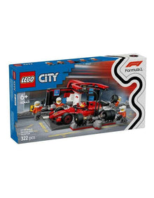 City F1 Pit Stop And Pit Crew With Ferrari Car 60443 Vehicle Toy