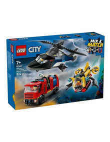 City Helicopter Fire Truck And Submarine Remix 60462 Toy Playset
