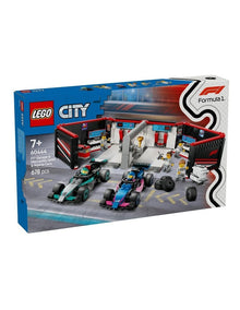 City F1 Garage And Mercedes AMG Alpine Cars 60444 Vehicle Toy