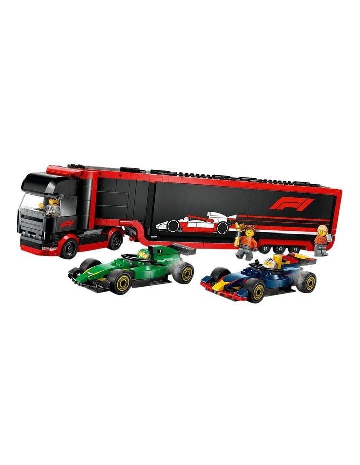 City F1 Truck With RB20 And AMR24 F1 Cars 60445 Playset