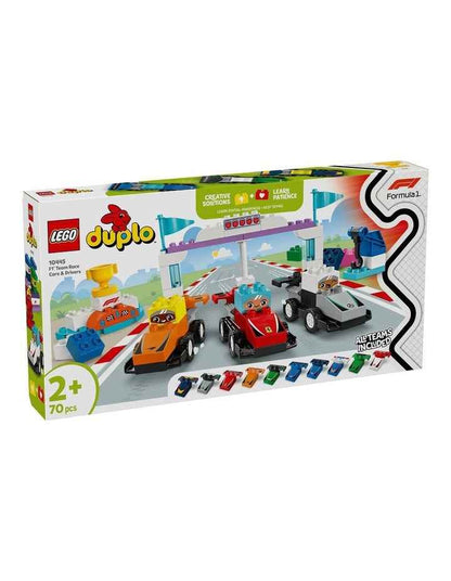 Duplo Town F1 Team Race Cars And Drivers 10445 Building Toy