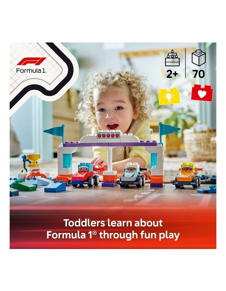 Duplo Town F1 Team Race Cars And Drivers 10445 Building Toy