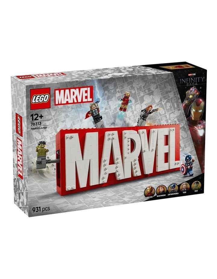 Super Heroes Marvel Logo and Minifigures 76313