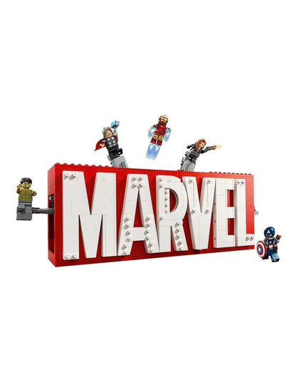 Super Heroes Marvel Logo and Minifigures 76313