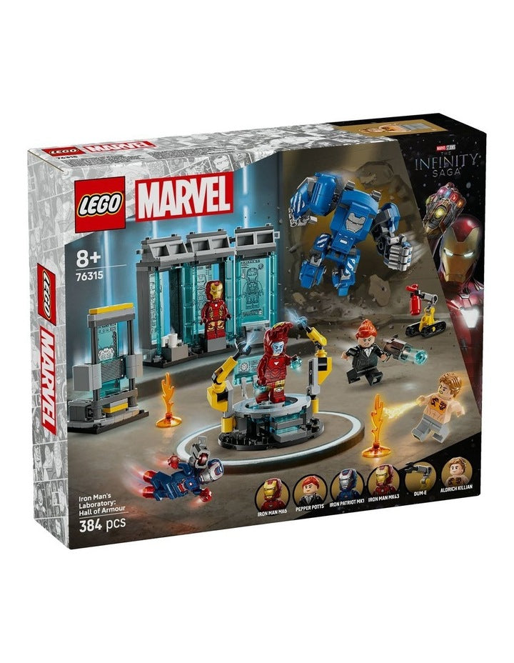 Super Heroes Iron Man's Laboratory Hall of Armour 76315 in Multi