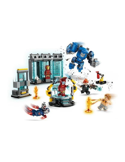 Super Heroes Iron Man's Laboratory Hall of Armour 76315 in Multi