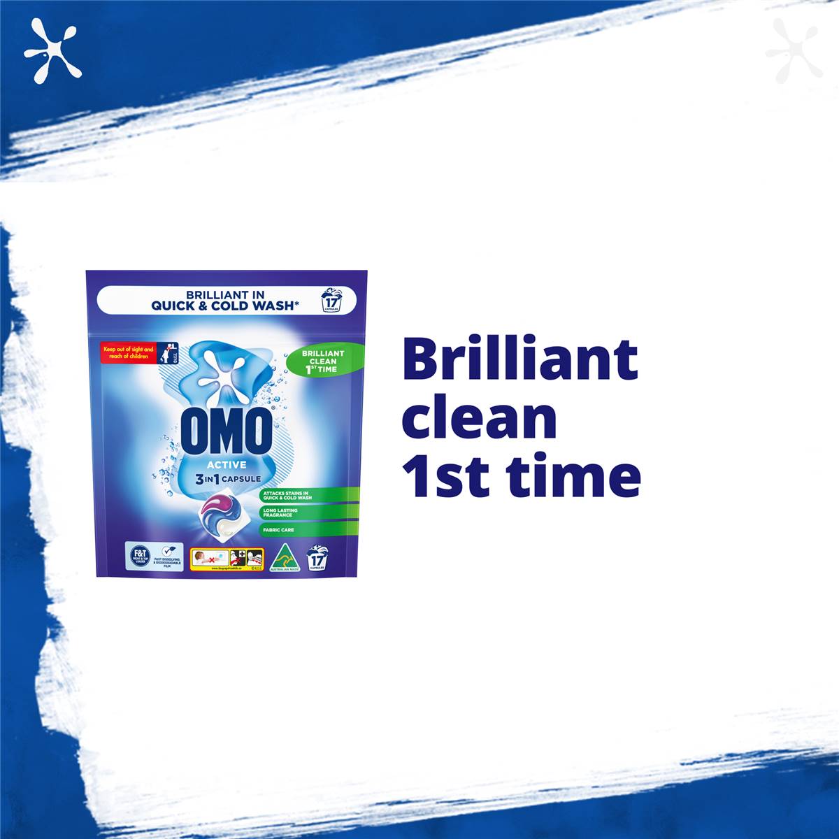 OMO Active 3 In 1 Laundry Capsules 357g