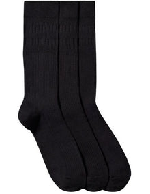 Non Binding Cotton Socks Pack Of 3 in Black