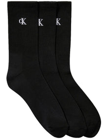 Logo Sports Crew Socks Pack Of 3 in Black