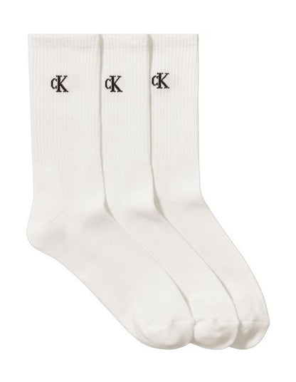 Logo Sports Crew Socks Pack Of 3 in White