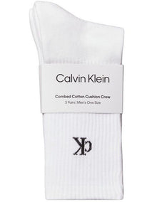 Logo Sports Crew Socks Pack Of 3 in White