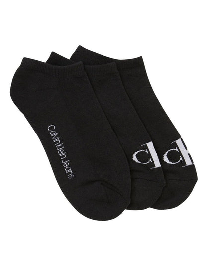 Logo Sports Lowcut Liner Socks 3 Pack in Black