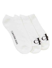 Logo Sports Lowcut Liner Socks 3 Pack in White