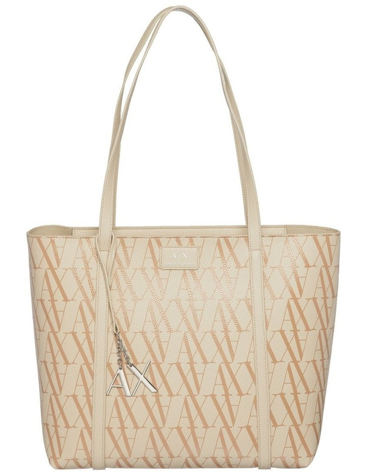 Sylvie Shopper Tote Bag in Stone