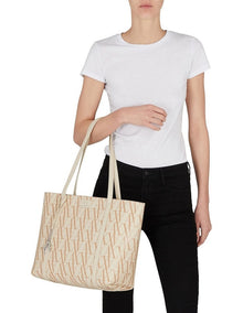 Sylvie Shopper Tote Bag in Stone