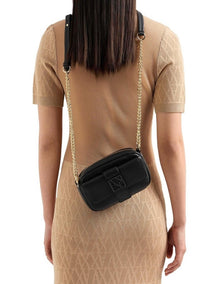 Susy Soft Camera Crossbody Bag in Black