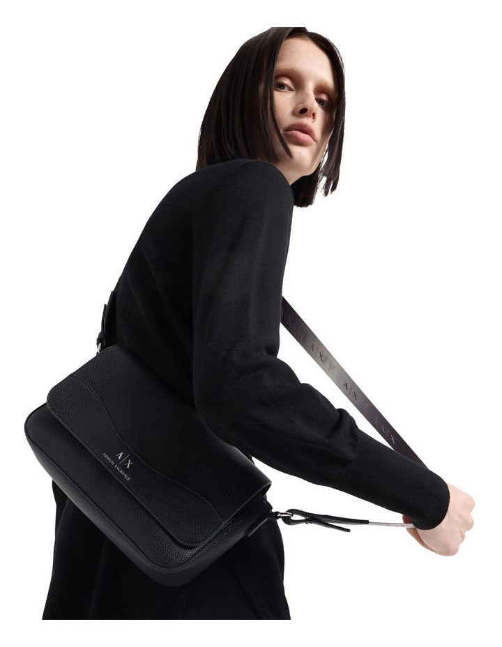 Wave Crossbody Bag in Black