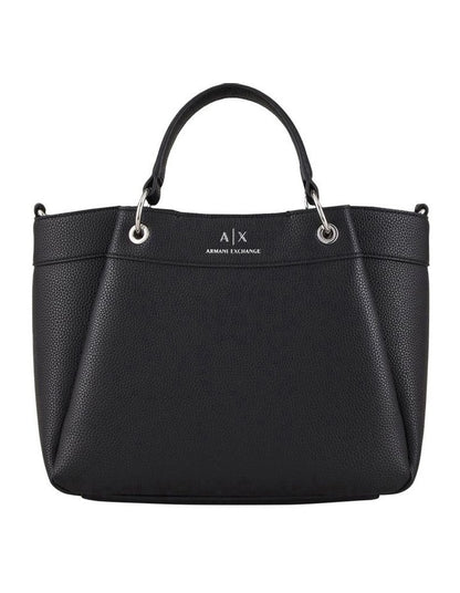 Wave Medium Tote Bag in Black