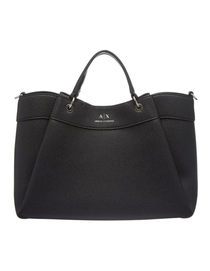 Wave Large Tote Bag in Black