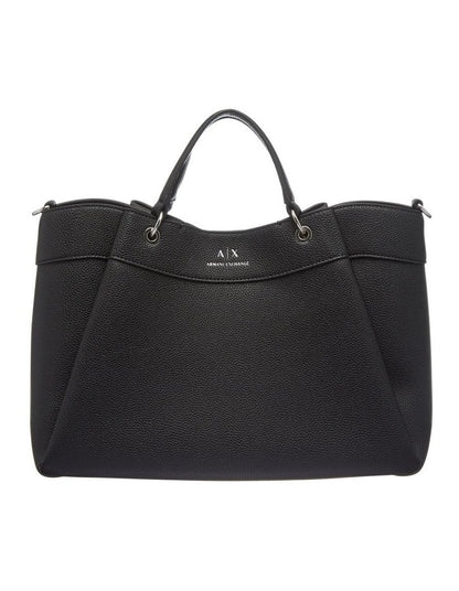 Wave Large Tote Bag in Black