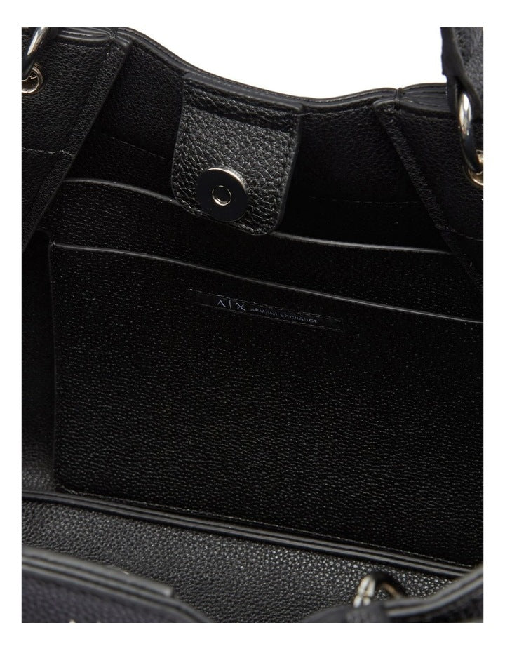 Wave Large Tote Bag in Black